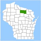 Wisconsin Map highlighting Oneida County