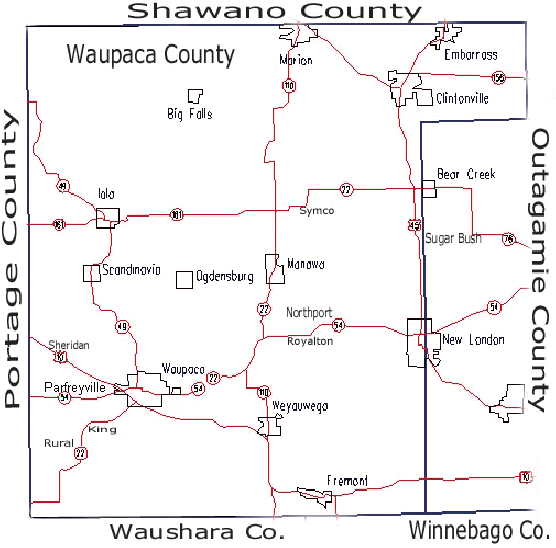 topographic maps of wisconsin. code 54495 topographic map