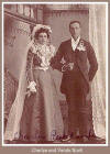Charles and Vanda (Schumaker) Rock wedding picture 1899  Vanda both designed and made her dress. Submitted by P. Wenham  prw@televar.com