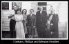 L to R Bert Graham, Patti Phillips, Lester's daughter, 12yrs., Emily Phillips, Lester Johnson, Minnie Johnson and Lester's son, 6yrs. January 1, 1949 Photo submitted by P. Wenham  prw@televar.com