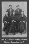 Orin McCorison is the man seated on the left. Can you identy the other men in this photo?  Photo submitted by P. Theurer.  pktheur@msn.com