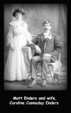 Caroline Cannaday, daughter of Minor and Frances, and husband Matt Enders of Iola probably on wedding day in 1901 Photo submitted by A. Vaughan  avaughan@avedac.com
