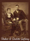 Andrew (1855-1887) & Charlotte Roena (Butler) Gaffaney (1862-1925) Photo circa 1882 Caledonia, WI Photo submitted by M. Johnson mjohnson80@adelphia.net 